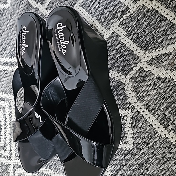 Charles platform Black shoes 9.5 - Picture 1 of 7